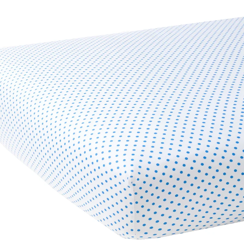 Organic Flannel Sheets for a Natural and Warm SleepKatie Royal Blue Crib Sheet