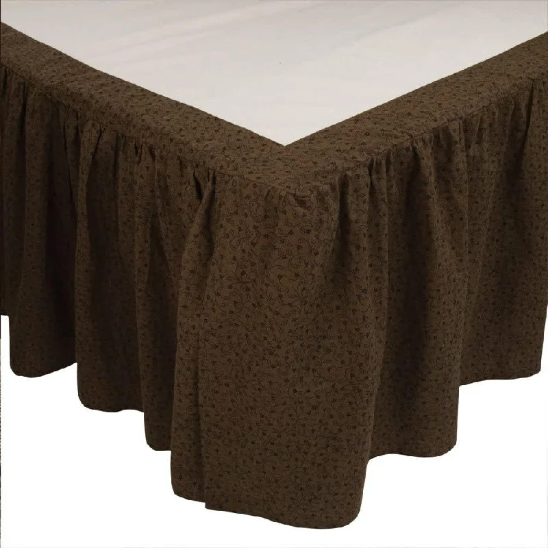Bed skirts with a Christmas - themed patternShades Of Brown Queen Bed Skirt - Park Designs
