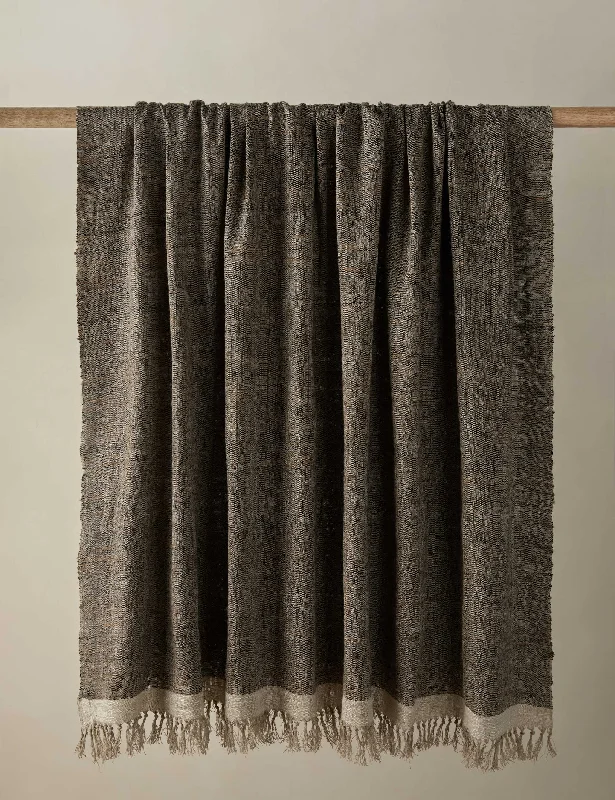Outdoor stadium seat warm - up blankets​Rayon from bamboo blankets for a silky and breathable feelLaba Linen Silk Throw by DISC Interiors