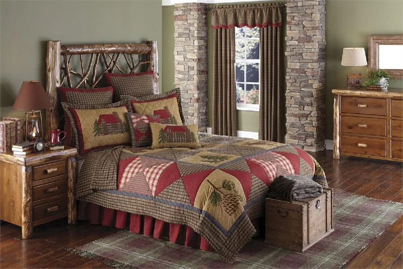 Bed skirts with a contemporary styleCabin King Bed Skirt  Park Designs