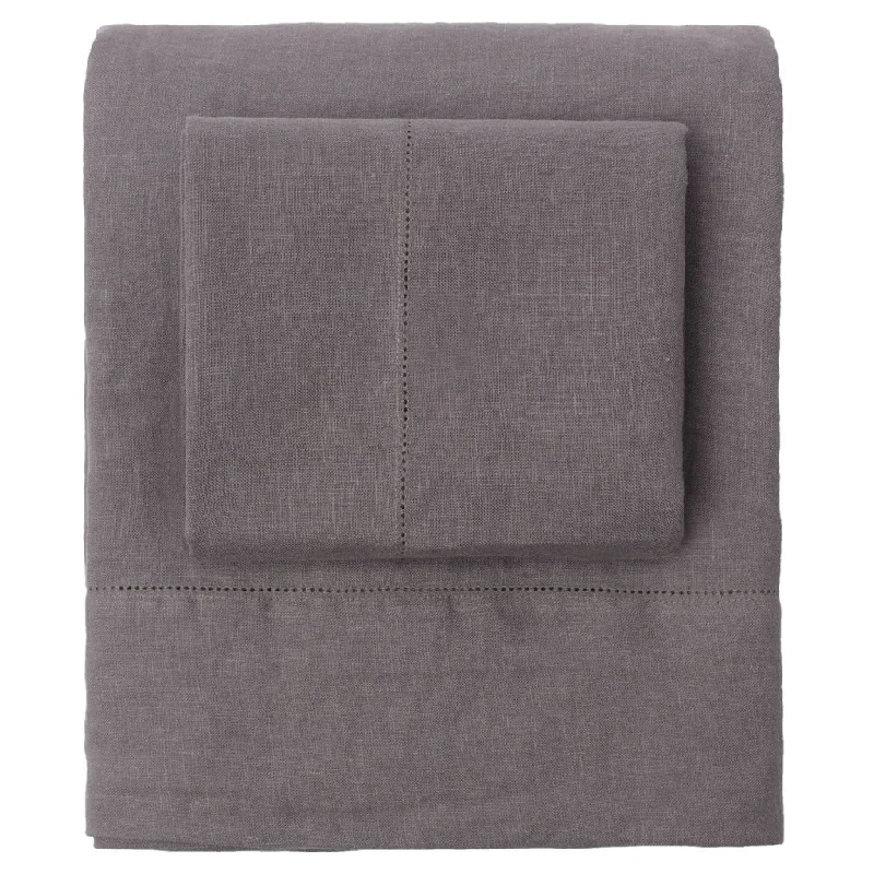 Sheet Sets with Multiple Pillowcase OptionsThe Grey Belgian Linen Sheets
