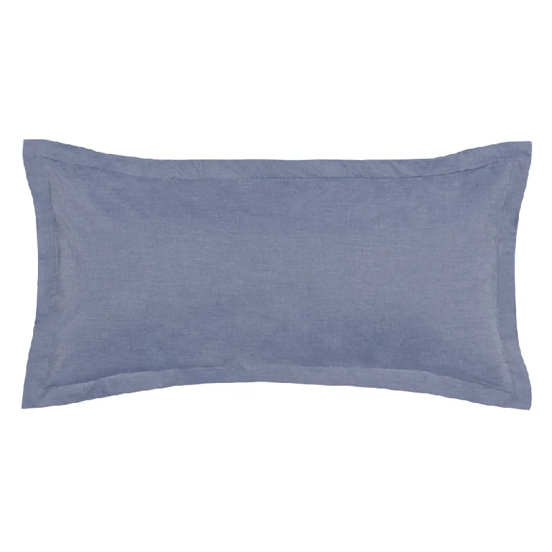 Round Pillows for Boho-Style InteriorsThe Blue Chambray Throw Pillow