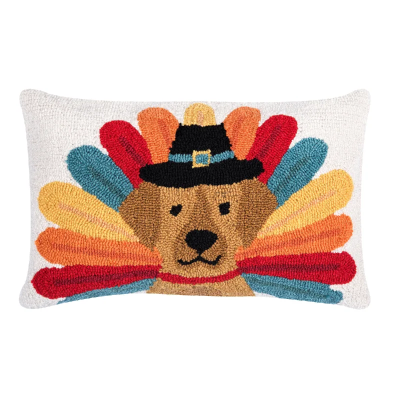 Round Pillows for Boho-Style InteriorsTurkey Dog Hooked Pillow