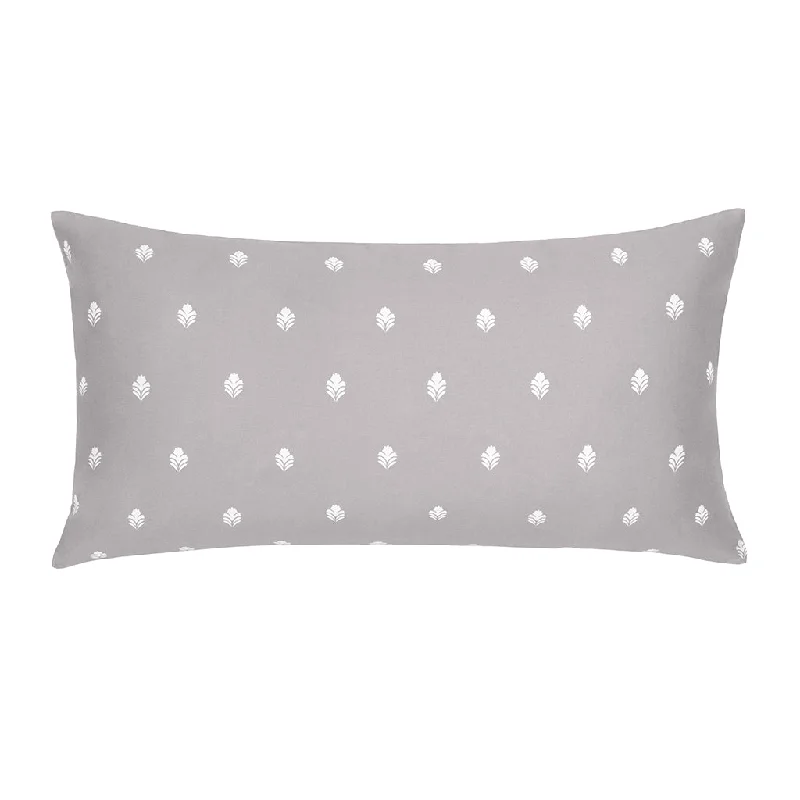 Silk Pillows for Smooth Skin and HairGrey Flora Throw Pillow