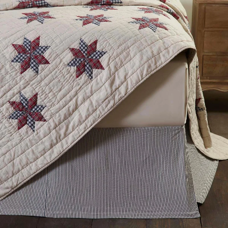 Bed skirts with a wrinkle - resistant fabricLincoln King Bed Skirt 78x80x16 VHC Brands