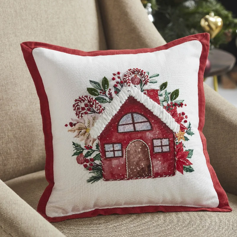 Firm Pillows for Side SleepersCandy Cane Cottage Pillow