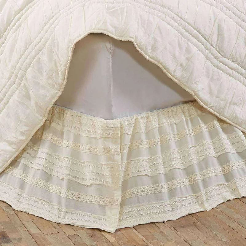 Bed skirts with a scalloped hem for a charming detailJasmine Creme Twin Bed Skirt 39x76x16 VHC Brands Bed skirts with a scalloped hem for a charming detailJasmine Creme Twin Bed Skirt 39x76x16 VHC Brands