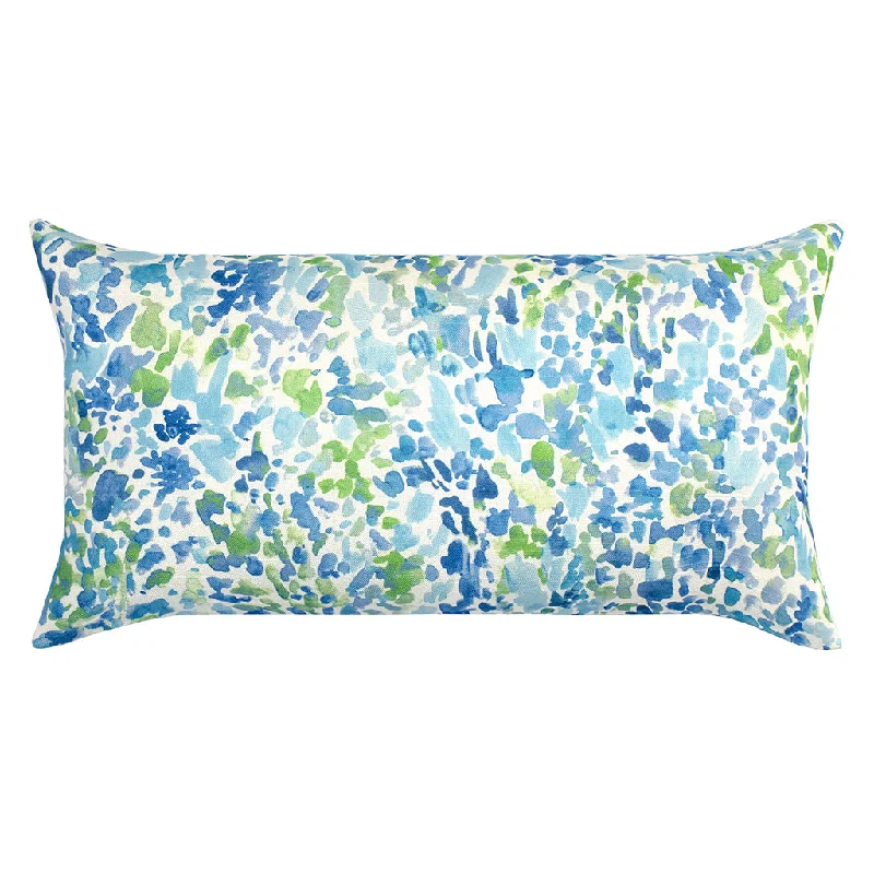 Adjustable Pillows for Customized ComfortThe Blue and Green Garden Watercolor Throw Pillow