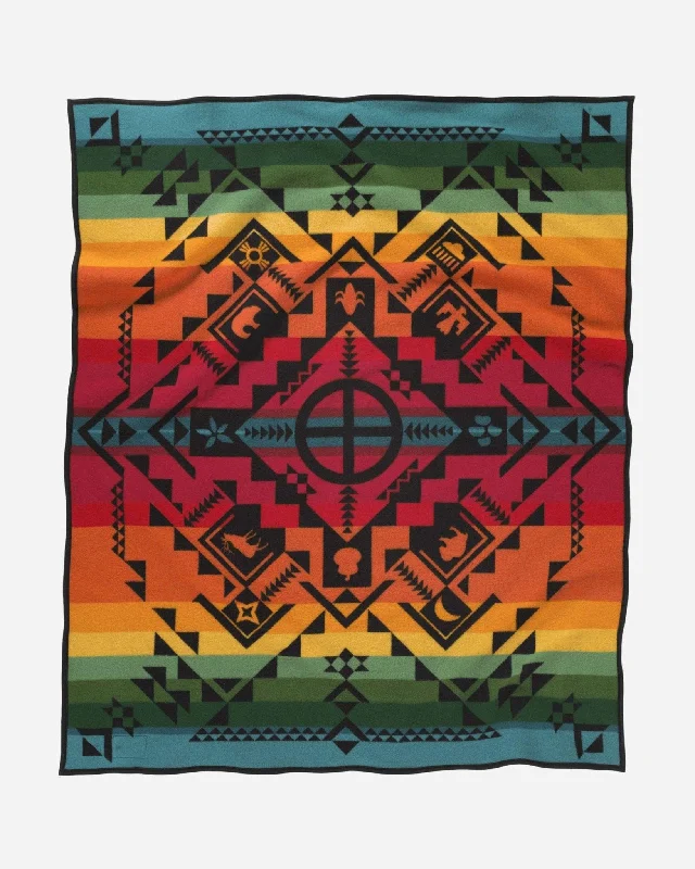 Organic cotton breathable blankets for summer​Chenille blankets with a thick and fuzzy textureShared Spirits Blanket by Pendleton