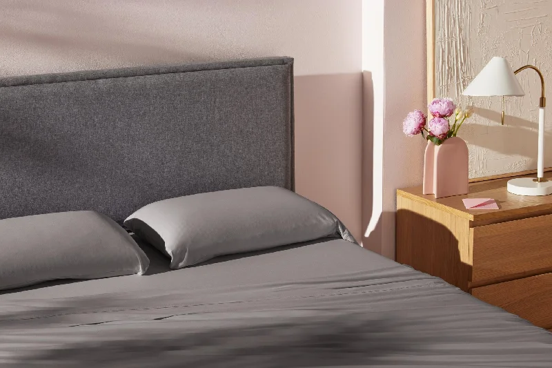 Wrinkle - Free Polyester Sheets for a Low - Maintenance BedStandard/Queen Stormy Grey Pillow Case