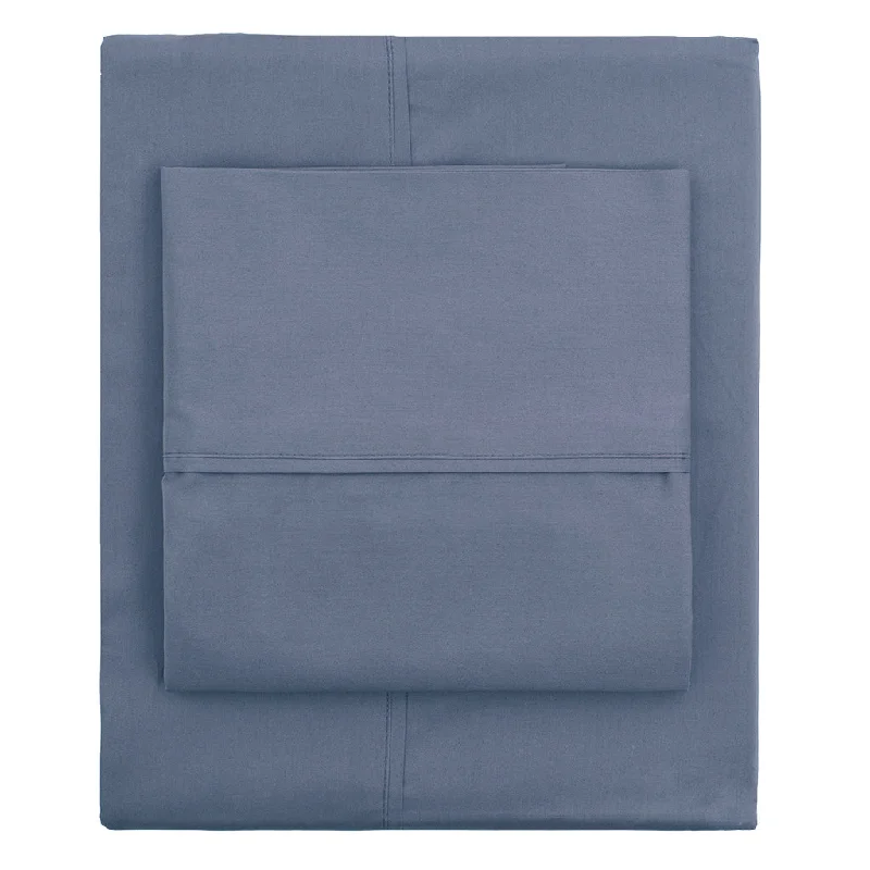 Wrinkle - Free Polyester Sheets for a Low - Maintenance BedThe Slate Blue 400 Thread Count Sheets Wrinkle - Free Polyester Sheets for a Low - Maintenance BedThe Slate Blue 400 Thread Count Sheets