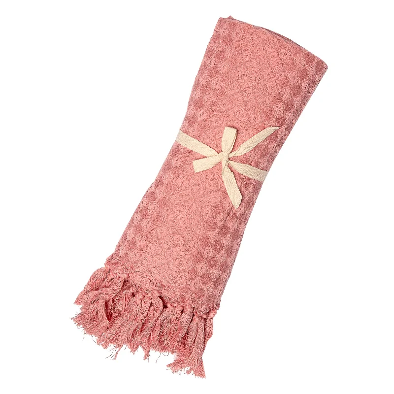 Outdoor picnic checkered gingham blankets​Bamboo fiber blankets with natural antibacterial propertiesOrganic cotton throw blanket - Petra