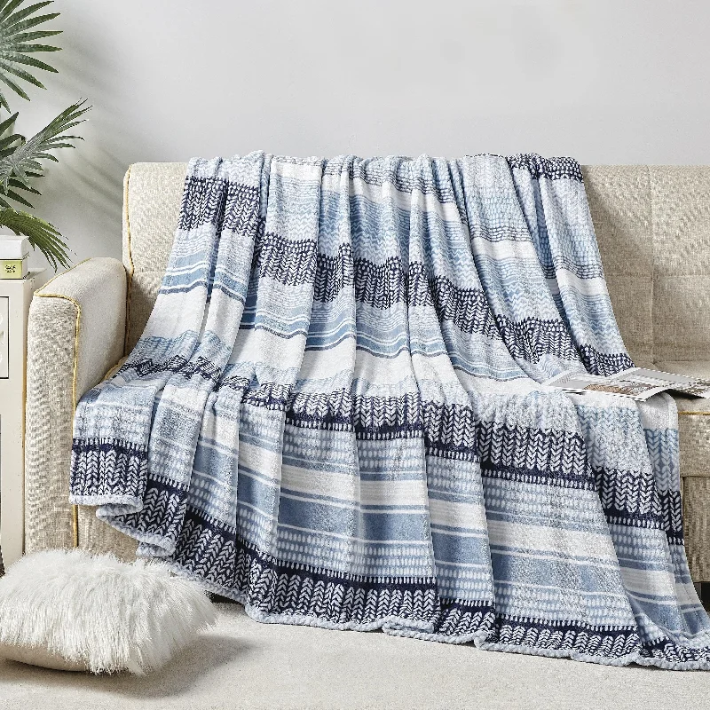 Fleece - backed waterproof car seat blankets​Linen blankets with a rustic and textured lookElegant Comfort Printed Bed or Oversized Couch Blanket - Lightweight for All Season Warmth