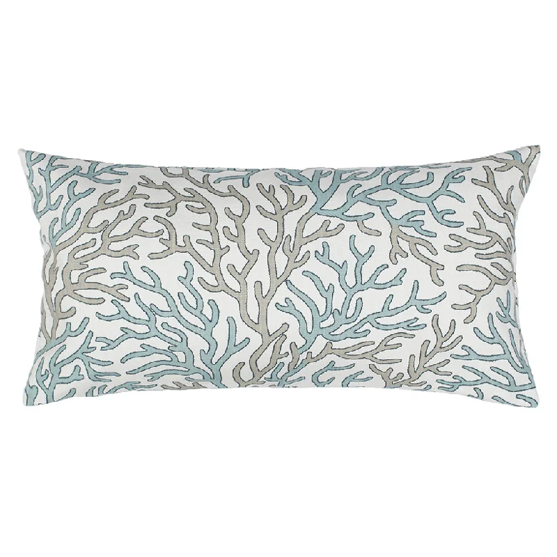 Bolster Pillows for Sofa DecorationSea Glass and Beige Reef Throw Pillow