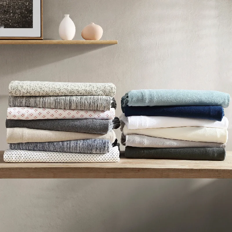 Rayon - Cotton Sheets for a Breathable and Soft BlendBrielle Home 100% Cotton Jersey Knit Sheet Set