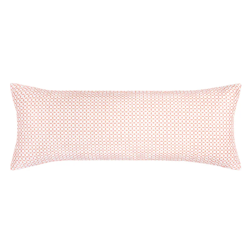Pregnancy Pillows for Expectant MothersThe Coral Morning Glory Extra Long Lumbar Throw Pillow