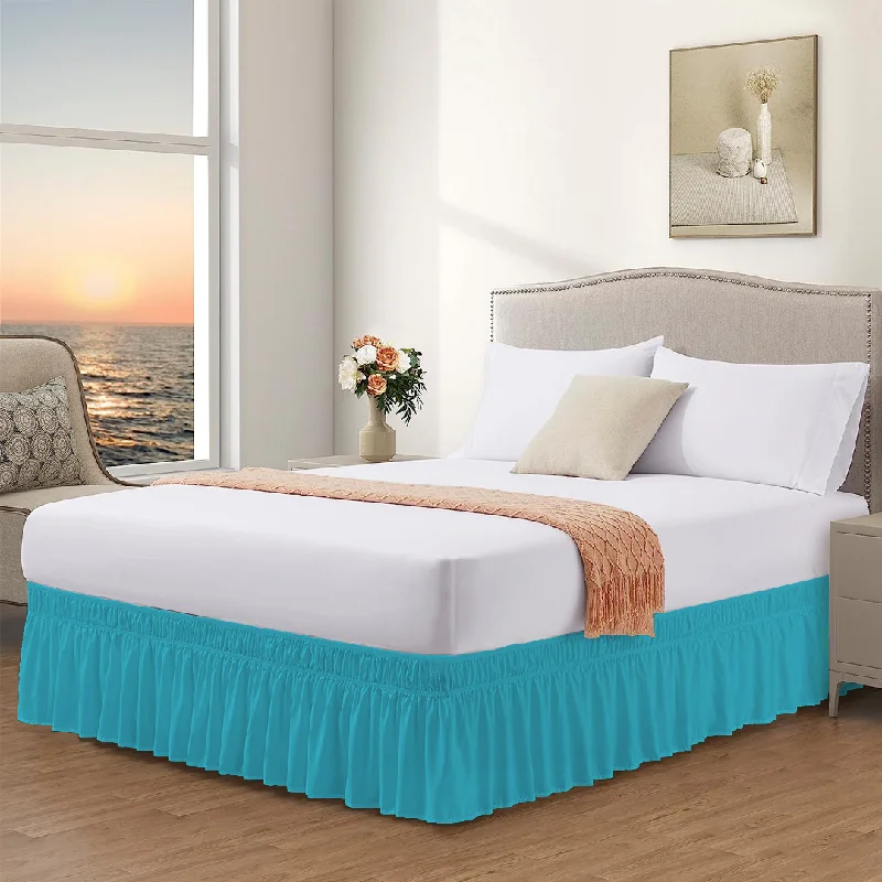 Bed skirts with a mermaid - themed printTurquoise Wrap Around Bed Skirt Comfy Sateen