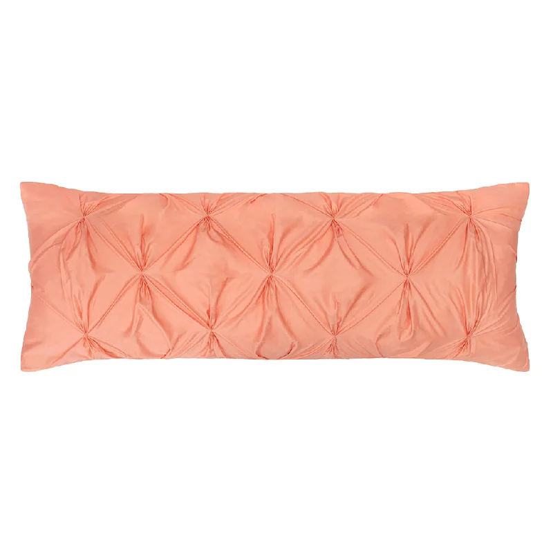 Cotton Pillows for Natural ComfortThe Guava Pintuck Extra Long Lumbar Throw Pillow