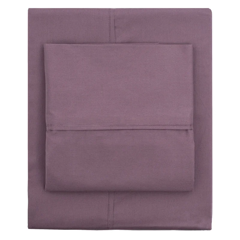 Thermal - Regulating Bamboo Sheets for All - Season ComfortPlum Purple 400 Thread Count Sheet Set (Fitted, Flat, & Pillow Cases) Thermal - Regulating Bamboo Sheets for All - Season ComfortPlum Purple 400 Thread Count Sheet Set (Fitted, Flat, & Pillow Cases)