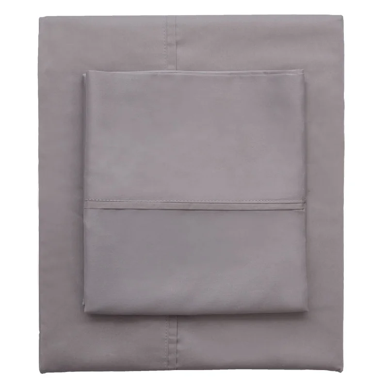 Wrinkle - Free Polyester Sheets for a Low - Maintenance BedThe English Grey 400 Thread Count Sheets Wrinkle - Free Polyester Sheets for a Low - Maintenance BedThe English Grey 400 Thread Count Sheets