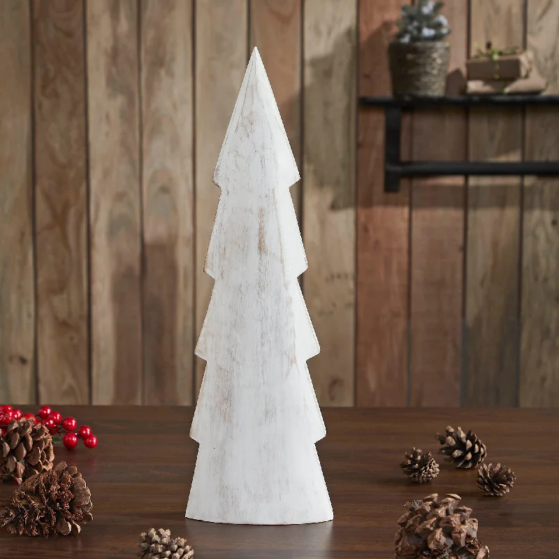 Bed skirts with a child - friendly printChristmas Tree Distressed White Wooden Figurine 19.5x6x1.5