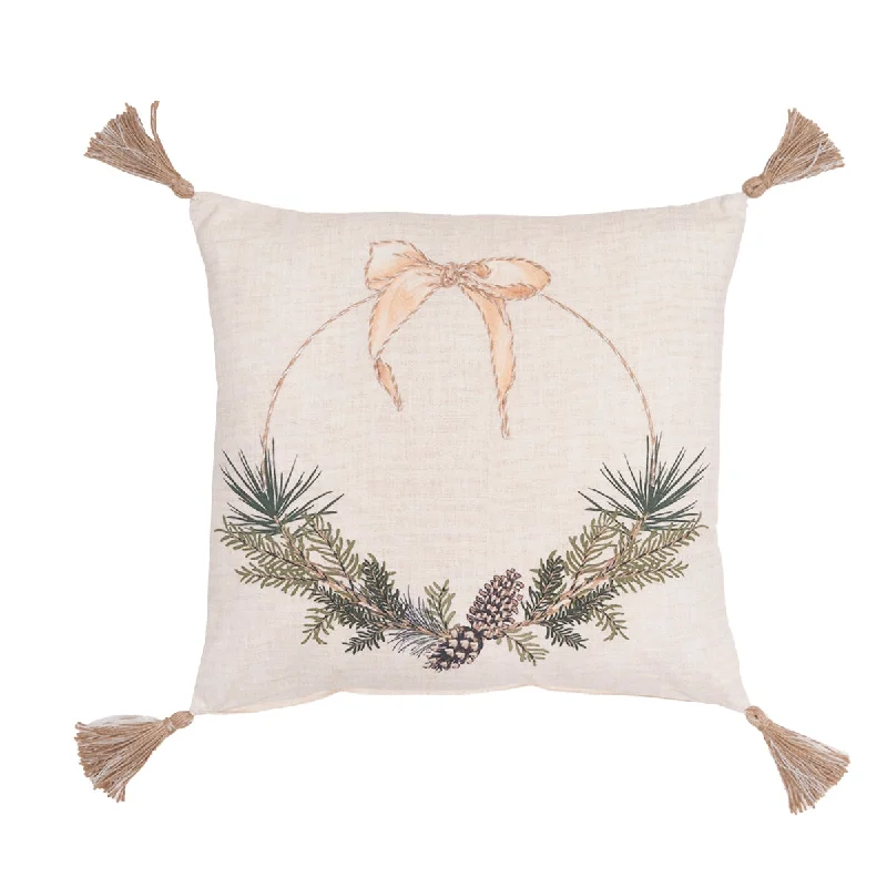 Velvet Pillows for a Touch of ElegancePinecone Wreath Pillow