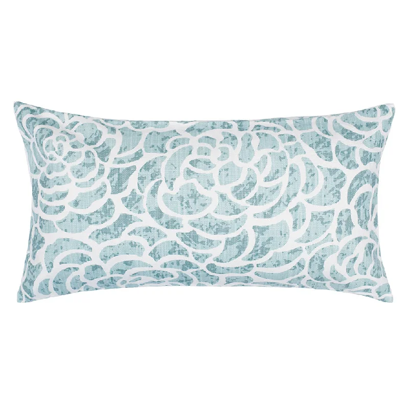 Square Pillows for Modern Home DecorSeafoam Peony Throw Pillow