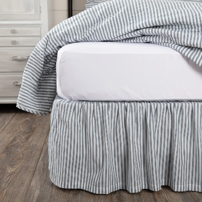 Bed skirts with a country - style patternSawyer Mill Ticking Stripe Bed Skirt