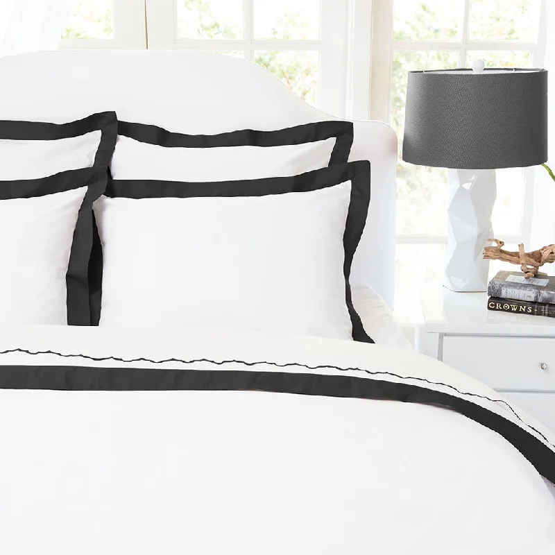 Hypoallergenic Silk Sheets for Sensitive SleepersThe Linden Black Border