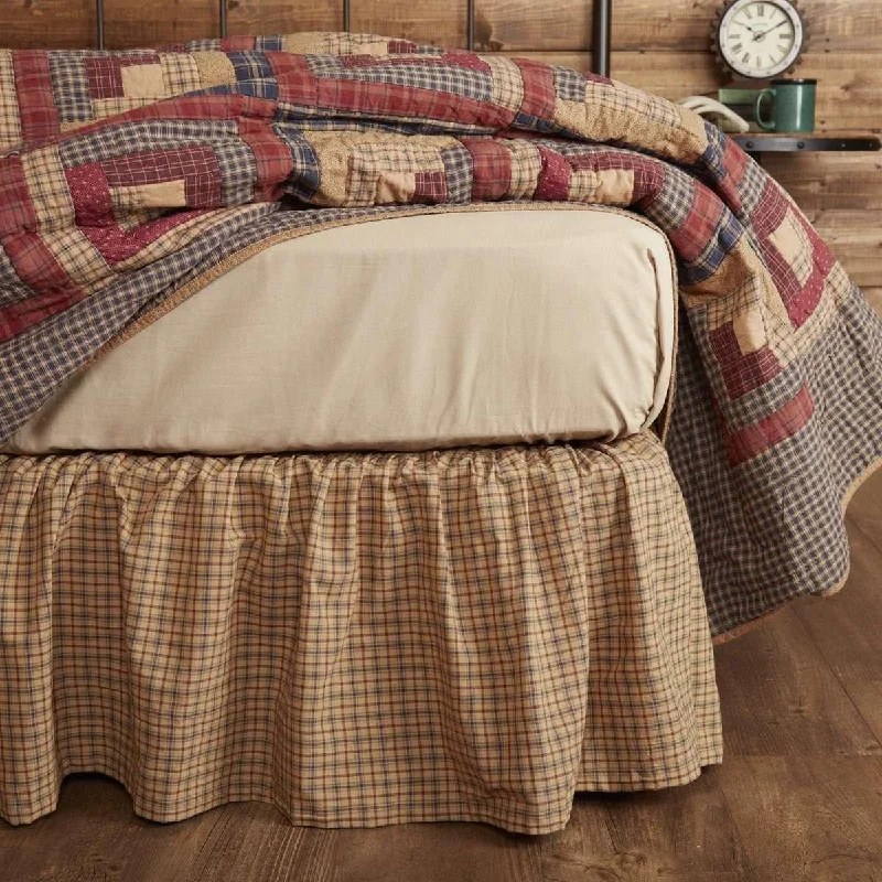 Bed skirts with a contemporary styleMillsboro Bed Skirts Khaki, Burgundy, Navy VHC Brands