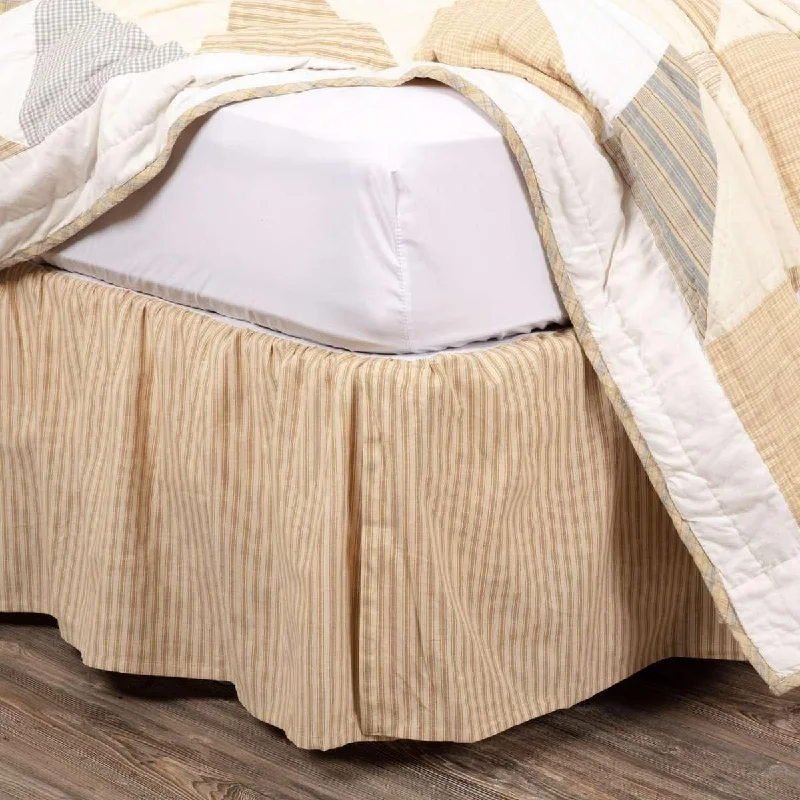 Floral - printed bed skirts for a feminine touchJoanna King Bed Skirt Golden Tan, Creme VHC Brands Floral - printed bed skirts for a feminine touchJoanna King Bed Skirt Golden Tan, Creme VHC Brands