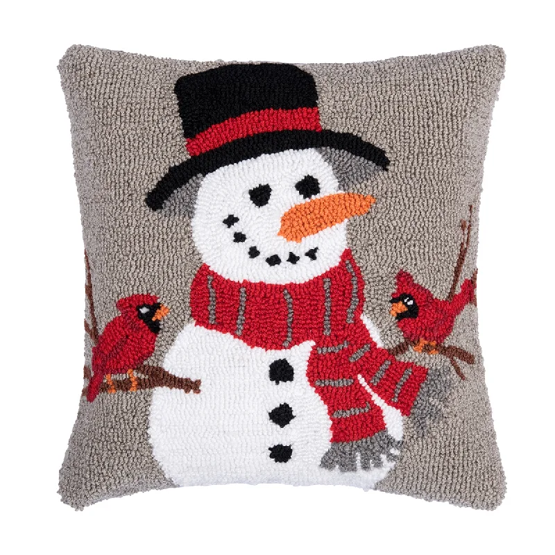 Pregnancy Pillows for Expectant MothersSnowman & Cardinals Hooked Pillow