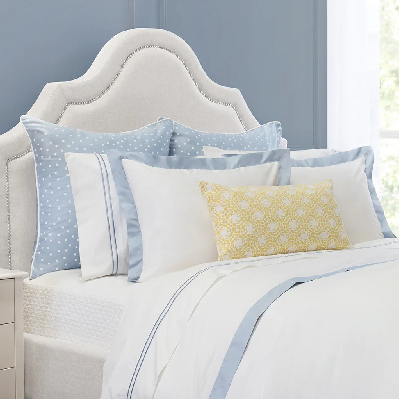 Rayon - Cotton Sheets for a Breathable and Soft BlendThe Linden French Blue Border