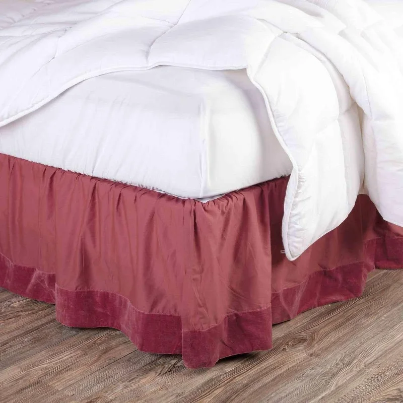 Twin - size bed skirts for a single bedEleanor Mauve Bed Skirts VHC Brands