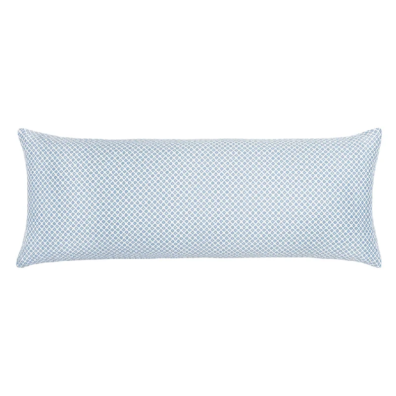 Velvet Pillows for a Touch of EleganceThe French Blue Diamonds Extra Long Lumbar Throw Pillow
