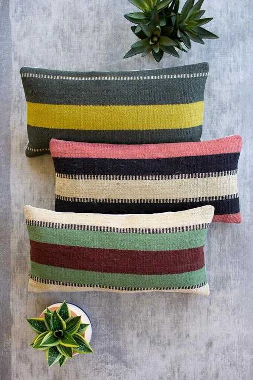 Hypoallergenic Pillows for Allergy SufferersKalalou NSSD1015 Jute Lumbar Pillows Set Of 3