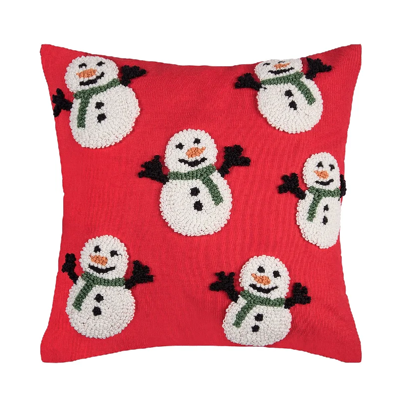 Velvet Pillows for a Touch of EleganceSnowman Party Hooked Pillow